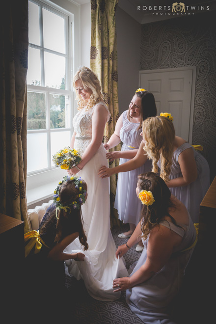 Wedding photographer in Sussex and Surrey. Roberts Twins Photography. Bride and her bridesmaids.